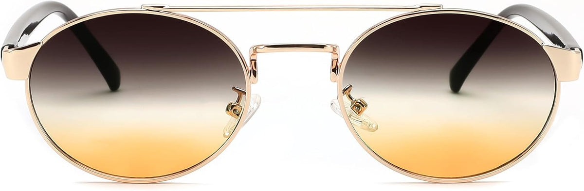 ÉÌƷͼƬ 19 | B0DRYKH1MV | FEISEDY Classic Trendy Oval Sunglasses Women Men Cute Small Shade Metal Frame Sunnies B0264