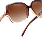 Dark Tea & Champagne + Gradient Tea Brown Lenses / 57 Millimeters | B0H8N66LCJ | FEISEDY Retro Polarized Sunglasses for Women Chunky Square Frame B0464
