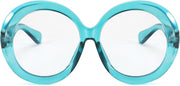 ÉÌƷͼƬ 13 | B0CQ26NQZS | FEISEDY Oversized Blue Light Blocking Glasses Women Men Retro Big Round Frame Eyewear Clear Lens Computer Glasses B2997