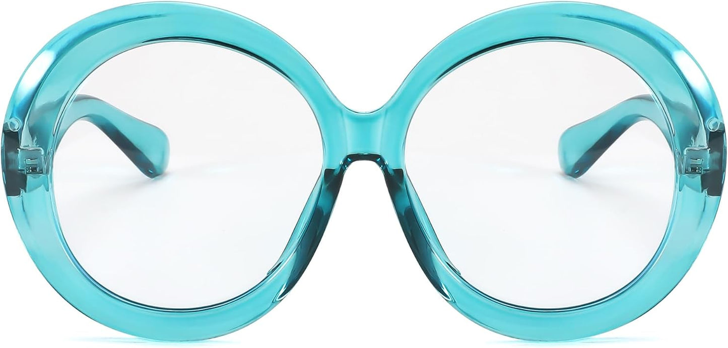商品图片 13 | B0CQ26NQZS | FEISEDY Oversized Blue Light Blocking Glasses Women Men Retro Big Round Frame Eyewear Clear Lens Computer Glasses B2997