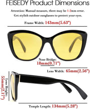 ÉÌƷͼƬ 49 | B07M9V125F | FEISEDY Polarized Vintage Sunglasses American Womens Square Jackie O Cat Eye Sunglasses B2451