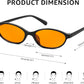 商品图片 32 | B0DMN6519L | FEISEDY Retro Oval Cat Eye Sunglasses for Women 90s Narrow Lightweight Shades Y2k Trendy Sunnies B0257