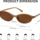 商品图片 68 | B0DMN6519L | FEISEDY Retro Oval Cat Eye Sunglasses for Women 90s Narrow Lightweight Shades Y2k Trendy Sunnies B0257