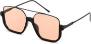 Black Frame & Light Brown Lens / 57 Millimeters | B0GXYCX4TN | FEISEDY Retro Square Aviator Sunglasses for Women Men Y2K Oversized B0432