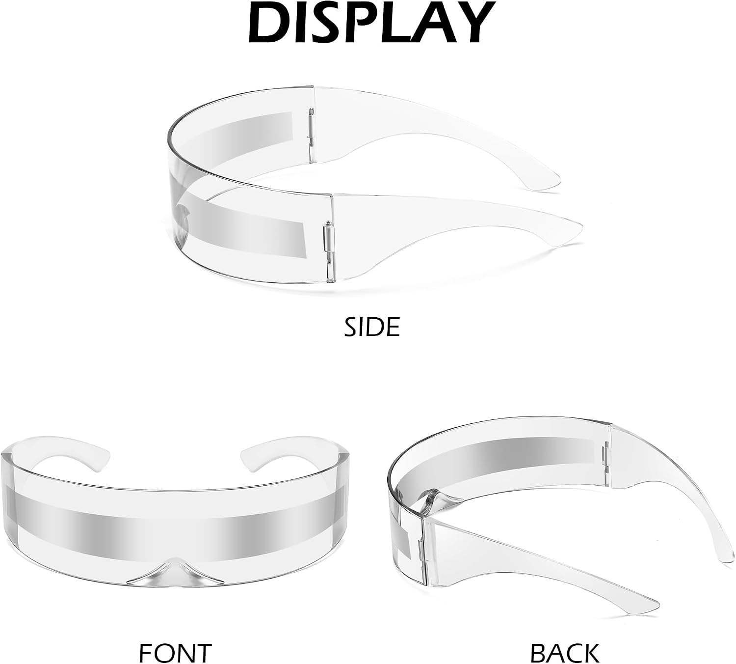 商品图片 49 | B08THY8CBQ | FEISEDY 80s Futuristic Cyclops Cyber Visor Sunglasses Men Women Punk Style Cosplay B2740
