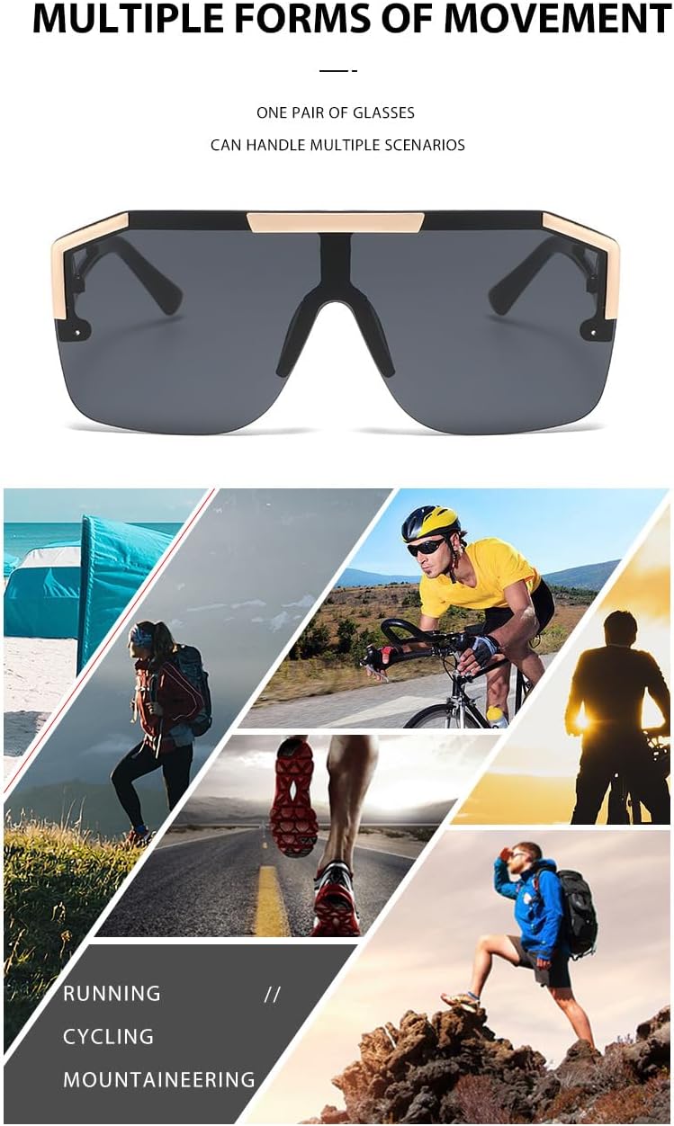 商品图片 6 | B0DXKVZ3GF | Oversized Square Flat Top Frame Sunglasse for Women Men