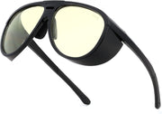 Black Frame & Light Yellow Lenese / 60 Millimeters | B0FCFHRMB8 | FEISEDY Yellow Lens Gaming Glasses Blue Light Glasses for Woman Men Computer Gamer Eyeglasses Anti Eyestrain Glare G0095