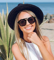 ÉÌƷͼƬ 4 | B0CHBBJ1H1 | FEISEDY Retro Square Aviator Sunglasses Womens Mens Trendy 70s Vintage Stylish Frame UV400 Sun Glasses B0051