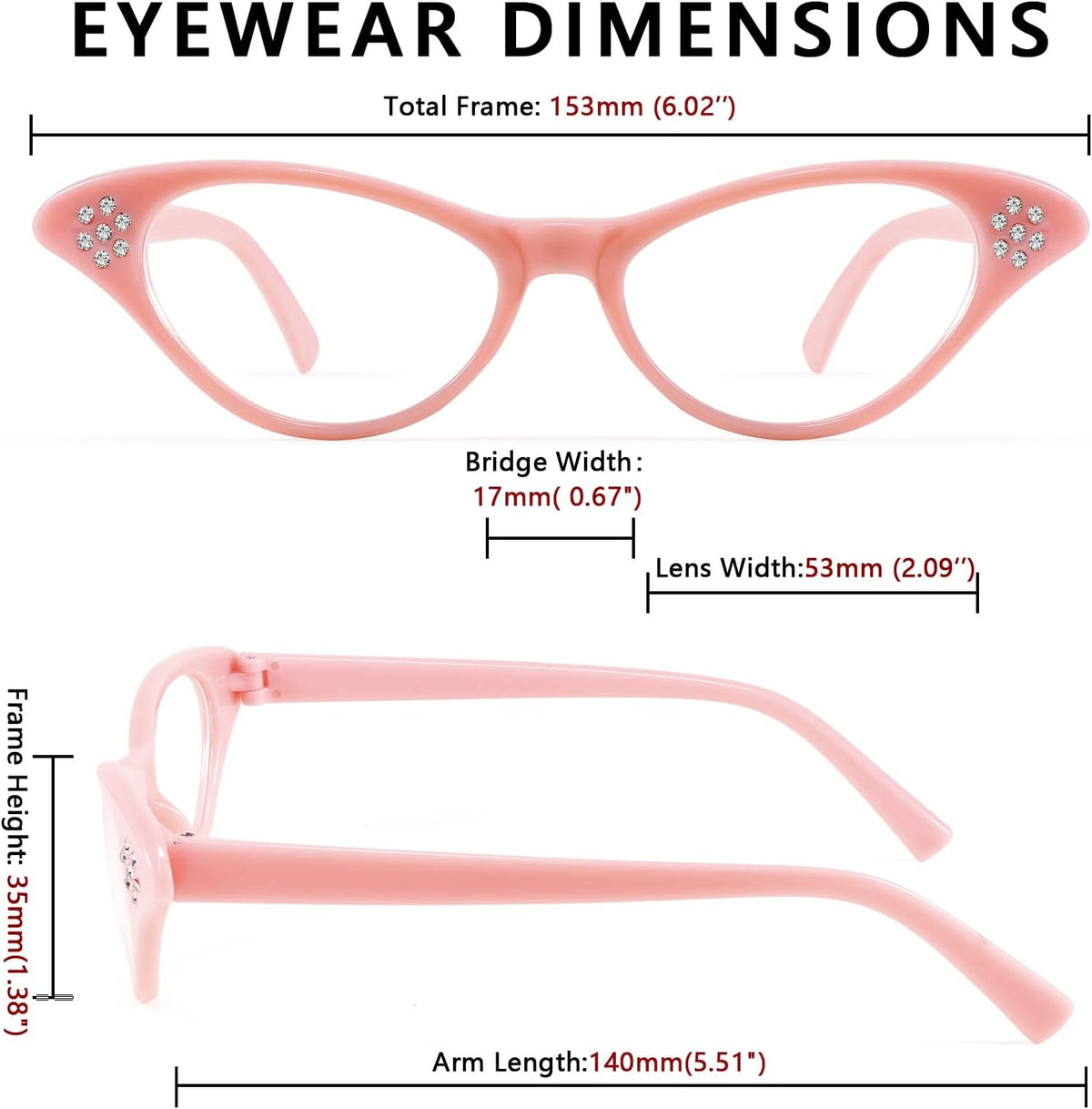 商品图片 19 | B09M8NJ7DM | FEISEDY Rhinestone Cat Eye Sunglasses for Women 50s 60s Party Style B2848
