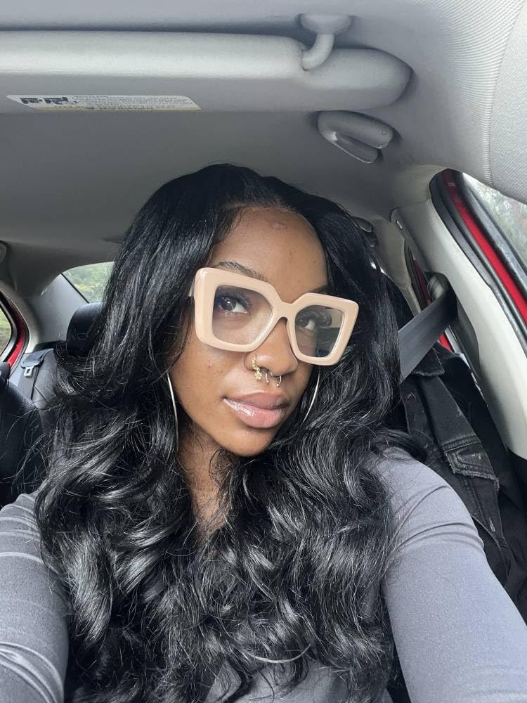 商品图片 17 | B0CSS4158B | FEISEDY Oversized Square Blue Light Blocking Glasses for Women Men Fashion Computer Glasses Reduce Eye Strain B0111