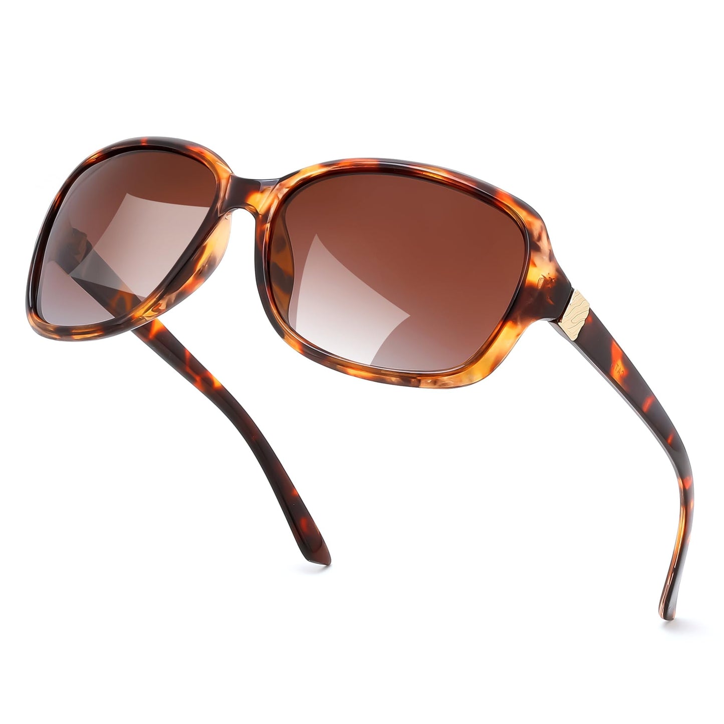 FEISEDY Polarized Sunglasses for Women Classic Vintage UV400 Shade | Trendy Square Wraparound Ladies Sun Glasses B0309