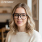 商品图片 4 | B0FWXP3HKW | FEISEDY Fashion Aviator Blue Light Reading Glasses for Woman Men B0318 | Square Pilot Computer Glasses, Anti Eyestrain Glare Readers