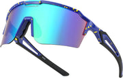Blue Frame Green Lens / Large | B0CVX974X1 | FEISEDY Sports Sunglasses for Men Women Baseball Cycling Running Driving Glasses UV400 B0088
