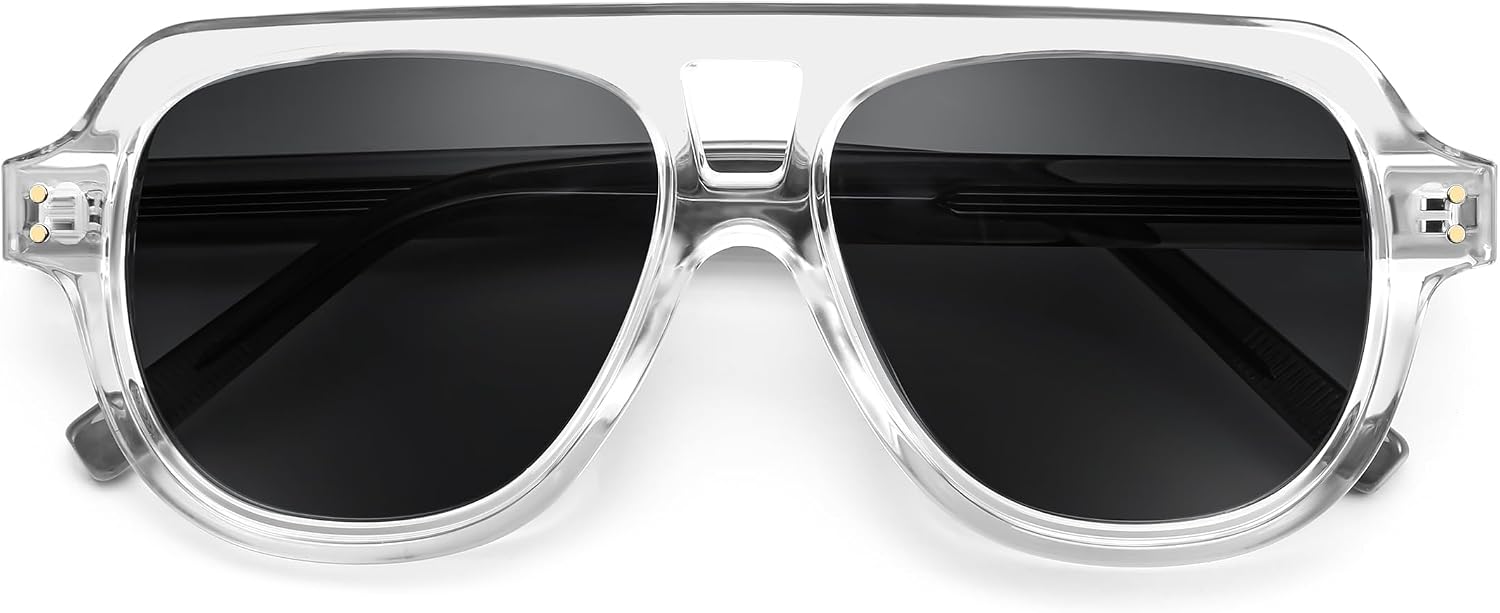 商品图片 10 | B0H1WK6BZT | FEISEDY Retro Aviator Polarized Sunglasses Men Women Trendy Square B0433