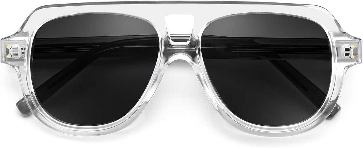 ÉÌƷͼƬ 10 | B0H1WK6BZT | FEISEDY Retro Aviator Polarized Sunglasses Men Women Trendy Square B0433