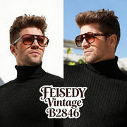 ÉÌƷͼƬ 64 | B09KV1MSHN | FEISEDY Aviator Sunglasses For Women Men Square Chunky Trendy Eyewear B2846