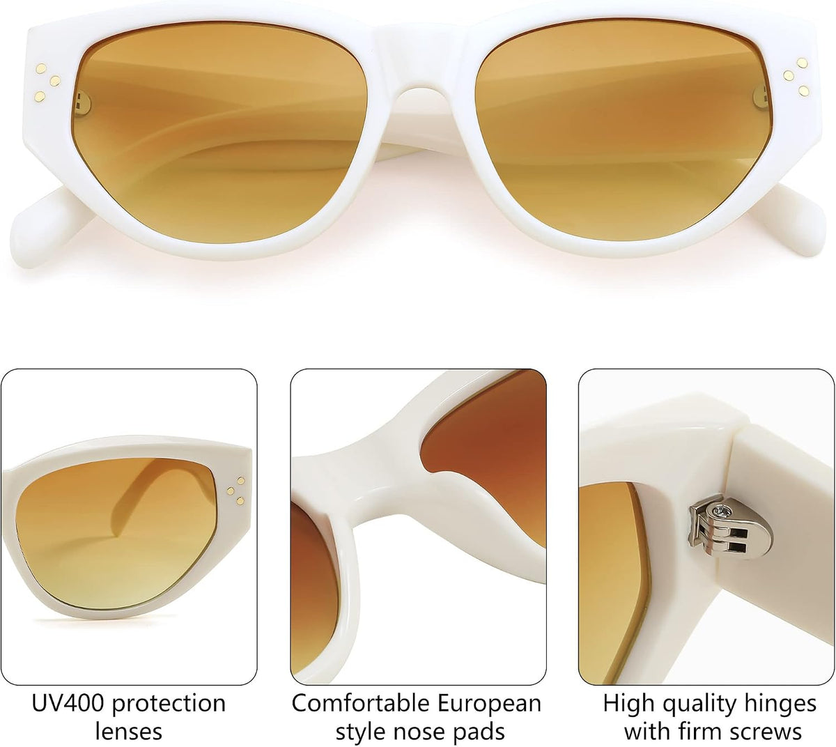 ÉÌƷͼƬ 5 | B0BZ8DL6L8 | FEISEDY Sunglasses Womens, Retro Cat Eye Sunglasses, Fashion Vintage Cute Stylish UV400 Sunnies B2365