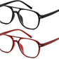 Black+red / 50 Millimeters | B0G5P8LHG8 | FEISEDY Blue Light Blocking Glasses Women Men Square Computer Lightweight Pilot Glasses Anti Eyestrain & UV Glare B0141
