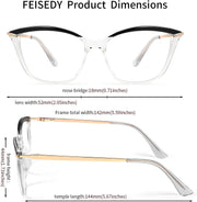 ÉÌƷͼƬ 19 | B096LSK611 | FEISEDY Blue Light Blocking Glasses Computer Glasses Women Men Cateye TR90 Frame B2772