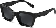 Black & Grey Lens / 50 Millimeters | B0CVXMCPVQ | FEISEDY Classic Women Sunglasses Fashion Thick Square Sun Glasses B2471