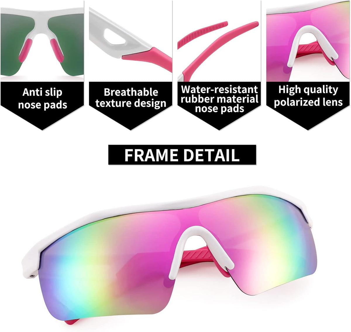 ÉÌƷͼƬ 107 | B07JZ18KMZ | FEISEDY Kids Polarized Sports Sunglasses, TR90 UV400 Baseball Cycling