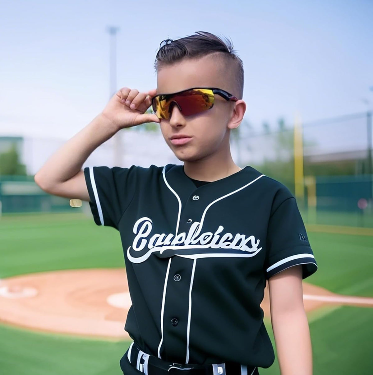 ÉÌƷͼƬ 115 | B07JZ18KMZ | FEISEDY Kids Polarized Sports Sunglasses, TR90 UV400 Baseball Cycling