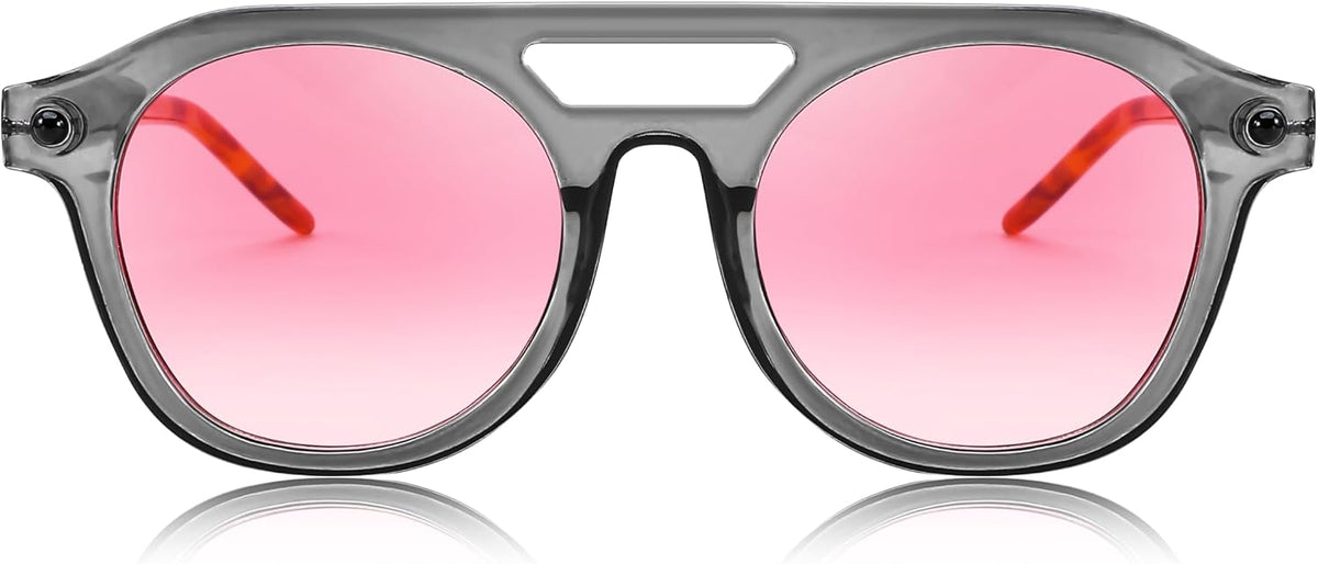 ÉÌƷͼƬ 14 | B0CHBBJ1H1 | FEISEDY Retro Square Aviator Sunglasses Womens Mens Trendy 70s Vintage Stylish Frame UV400 Sun Glasses B0051