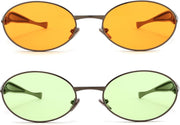 ÉÌƷͼƬ 28 | B0FH4FH8VH | FEISEDY Retro Oval Sunglasses Women Men - Gold Metal Chunky Frame, UV400 for Driving & Daily Wear B0312