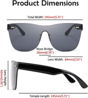 ÉÌƷͼƬ 30 | B08DY1CW9T | FEISEDY Mirrored Rimless Sunglasses One Piece Lens Reflective Sunglasses for Women Men B2647