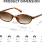商品图片 11 | B0DMN6519L | FEISEDY Retro Oval Cat Eye Sunglasses for Women 90s Narrow Lightweight Shades Y2k Trendy Sunnies B0257