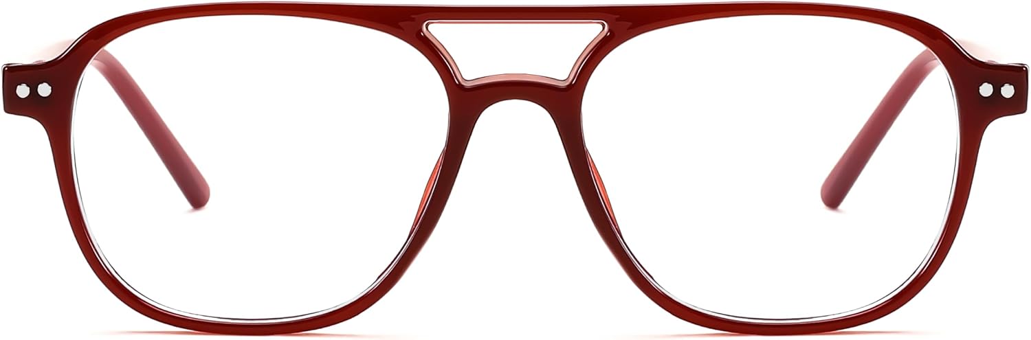 商品图片 34 | B0CY2LFJP7 | FEISEDY Blue Light Blocking Glasses Women Men Square Computer Lightweight Pilot Glasses Anti Eyestrain & UV Glare B0141