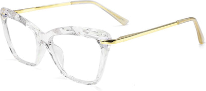 Crystal Clear / 55 Millimeters | B07FR6SSY6 | FEISEDY Cat Eye Glasses Frame Clear Lenses Lightweight Eyewear for Women B2440