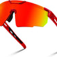 Red Frame Red Mirrored Lens / Large | B0D2R7ZV22 | FEISEDY Cycling Sunglasses for Men Women, Sport Sunglasses for Baseball Softball Running Fishing Golf UV400 B0167