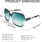 商品图片 113 | B079GT4RXH | FEISEDY Polarized Women Square Sunglasses Sparkling Composite Shiny Frame B2289