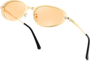 ÉÌƷͼƬ 14 | B0GVDPV1W4 | FEISEDY Metal Oval Sunglasses UV400 Protection for Women and Men B0429