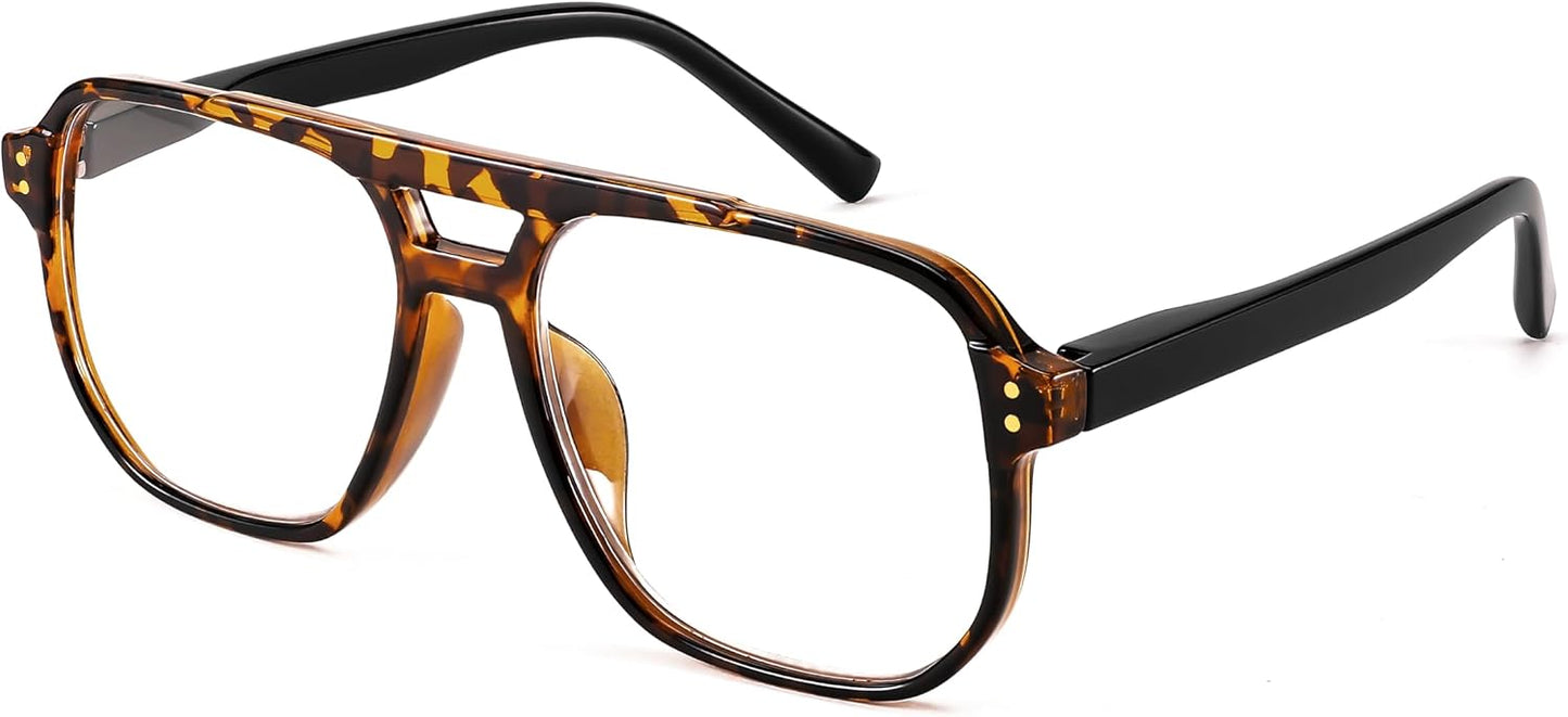 Leopard Frame / 3.0 x | B0CHJVKKJ4 | FEISEDY Retro Aviator Reading Glasses Women Men Blue Light Blocking Reader Plastic Lightweight Frame B0071