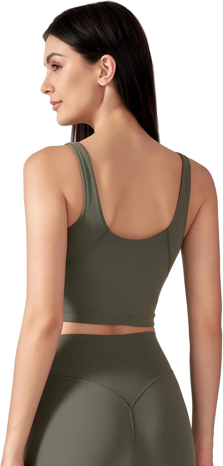 商品图片 10 | B0GG444PH9 | Womens' Sports Bra Workout Tops, Yoga Bra Tank Tops with Built in Bras with U-Back for Gym, Yoga, Cycling, Streetwear