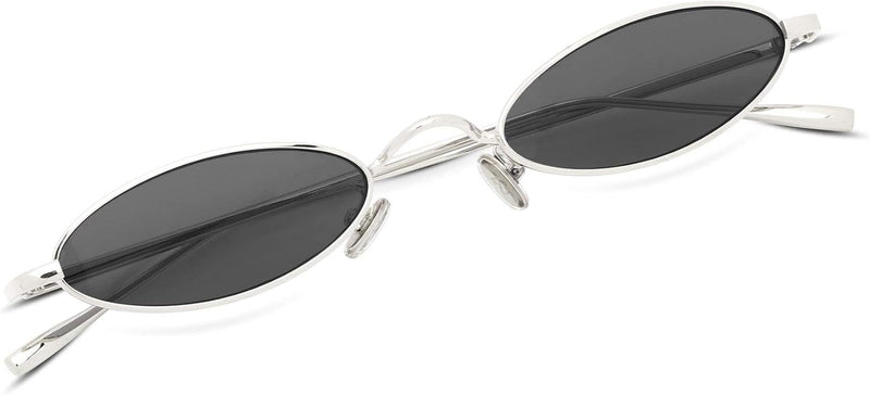 Default Title | B07B3KXZDW | FEISEDY Vintage Small Sunglasses Oval Slender Metal Frame Candy Colors B2277