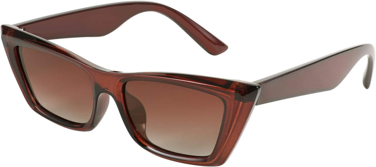 商品图片 2 | B08TM3J1R9 | FEISEDY Small Cateye Square Polarized Sunglasses Women Classic Thick Rectangle Frame UV400 Sun Glasses B2736