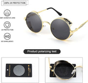ÉÌƷͼƬ 14 | B0CHLX78KB | FEISEDY Retro Steampunk Sunglasses for Men Women, Round Metal Frame Gothic Vintage Style B2820