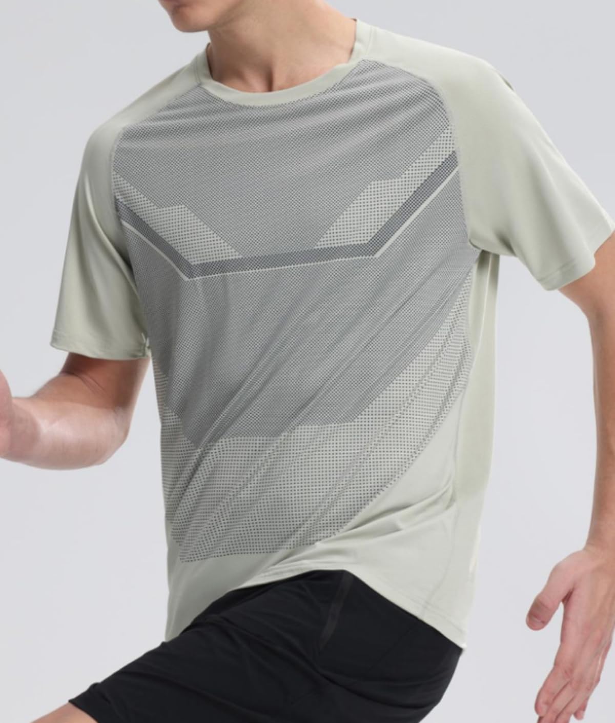 商品图片 2 | B0GRZ43WGR | Workout Shirts for Men, Athletic Shirts for Men Quick-Dry with 3D Digital Print, Summer Hiking Shirt for Outdoor Gym Running