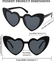 ÉÌƷͼƬ 24 | B08K4J65LX | FEISEDY Vintage Heart Shaped Sunglasses Women Stylish Love Eyeglasses B2421-P1