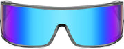ÉÌƷͼƬ 9 | B0D3PKKSD9 | FEISEDY Trendy Futuristic Wrap Sunglasses Flat Top Mirrored One Piece Lens Reflective Sun Glasses for Women Men B0161