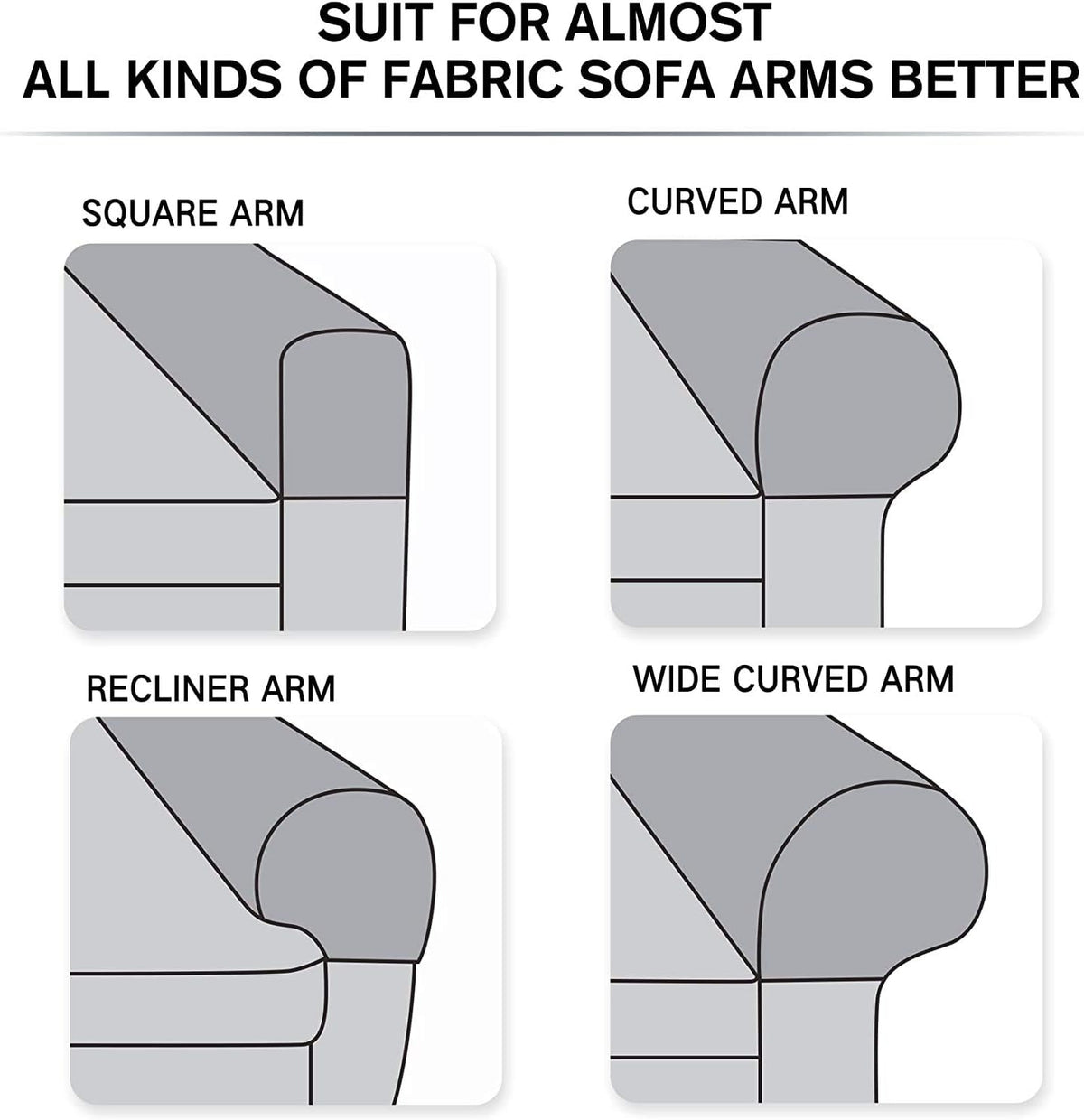 商品图片 7 | B0GJJQQKDZ | 2PCS Stretch Couch Arm Covers, Scratch-Resistant Arm Chair Covers Set of 2 Used for Protecting and Decorating Sofa Armrests