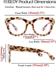 ÉÌƷͼƬ 25 | B082SVW71F | FEISEDY Retro Reading Glasses Thick Square Big Frame Blue Light Blocking Lens Anti Glare Digital Eyestrain B2534