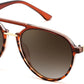 Brown & Leopard Frame Gradient Brown Lens / 55 Millimeters | B0H1BQMWFZ | FEISEDY 70s Retro Aviator Sunglasses Polarized UV400 for Men Women B0453