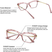 ÉÌƷͼƬ 41 | B07FR6SSY6 | FEISEDY Cat Eye Glasses Frame Clear Lenses Lightweight Eyewear for Women B2440