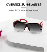 ÉÌƷͼƬ 68 | B09L4V27YS | FEISEDY Square Oversized Sunglasses for Men Women Flat Top B2765