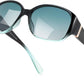 Black-green Frame & Gradual Green Lens / 58 Millimeters | B0H4R4Z3XR | FEISEDY Women's Polarized Sunglasses Wrap Around Vintage Fashion Sunnies UV400 Protection B0394