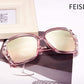 商品图片 92 | B079GT4RXH | FEISEDY Polarized Women Square Sunglasses Sparkling Composite Shiny Frame B2289